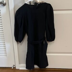 Zara Elegant Black Dress with Zipper